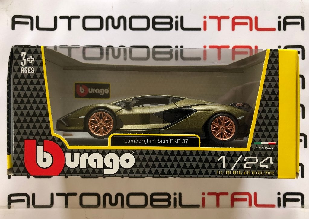 Lamborghini Sian verde metallizzato BBurago 1:24, Hobby en Vrije tijd, Ophalen of Verzenden, Nieuw, Auto, Bburago