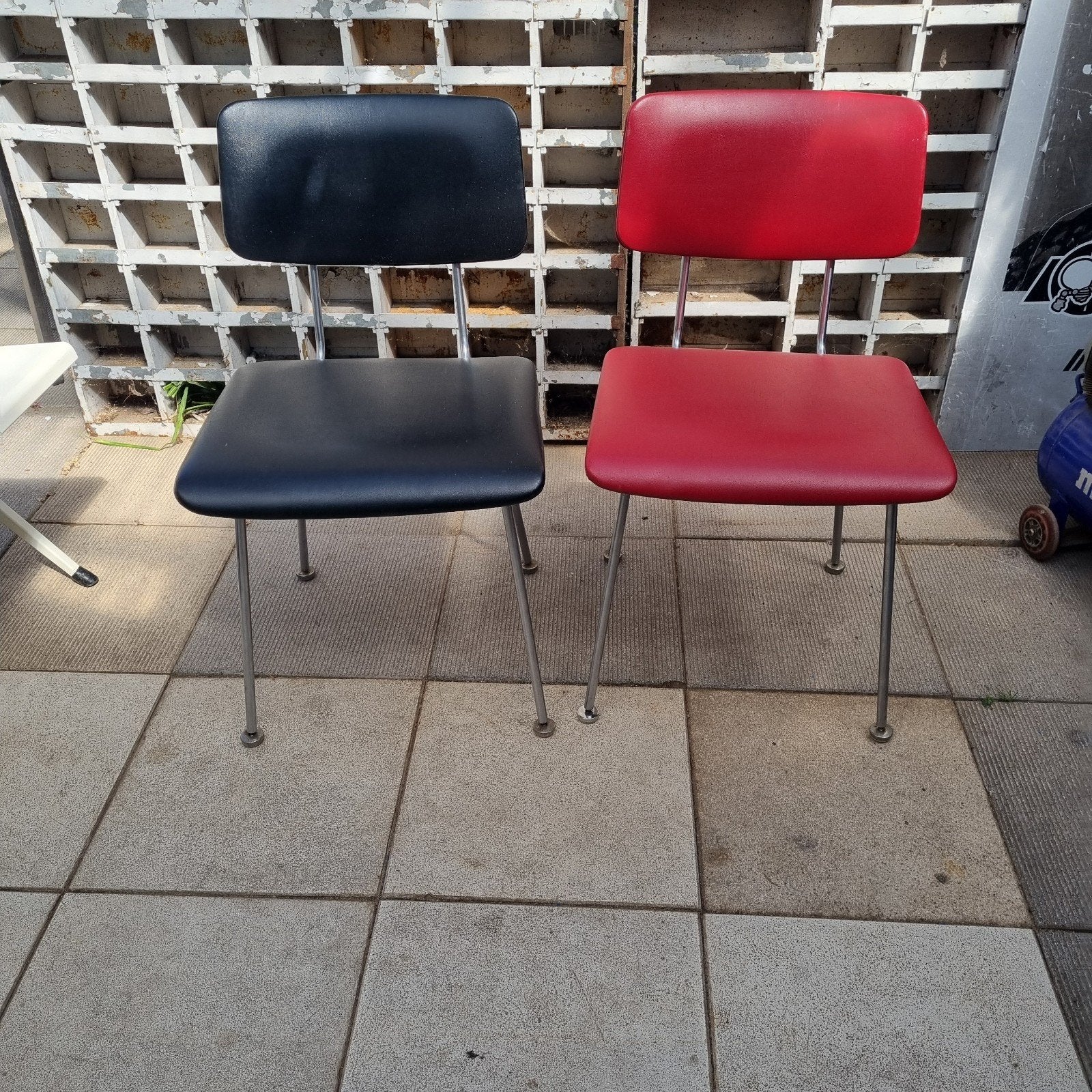 prachtige jaren 50 Gispen Rietveld stoelen Type D-8, Huis en Inrichting, Ophalen, Gebruikt, Twee