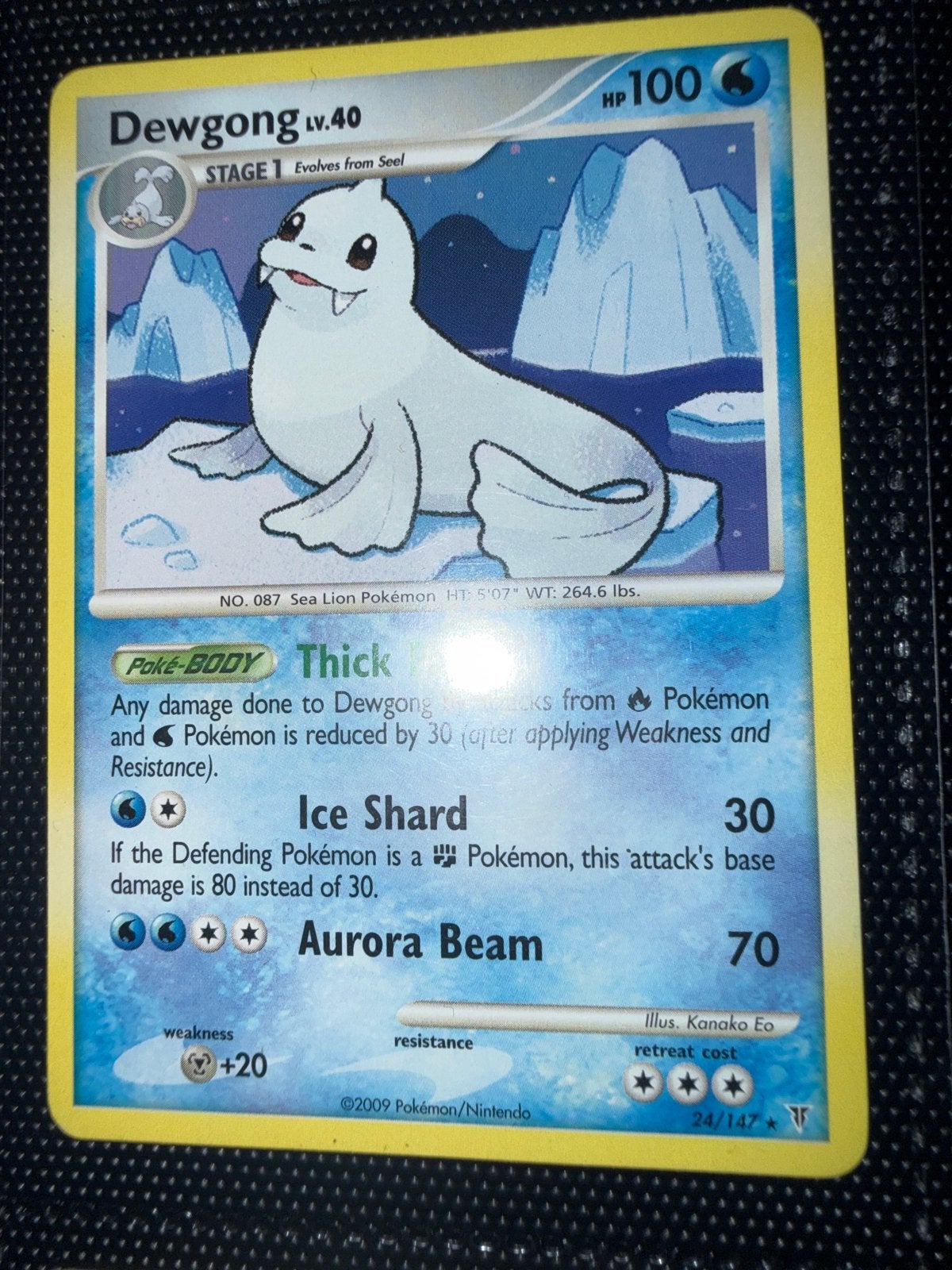 Pokémon Kaart Dewgong Lv.40 HP100 (2009), Verzenden, Gebruikt, Losse kaart