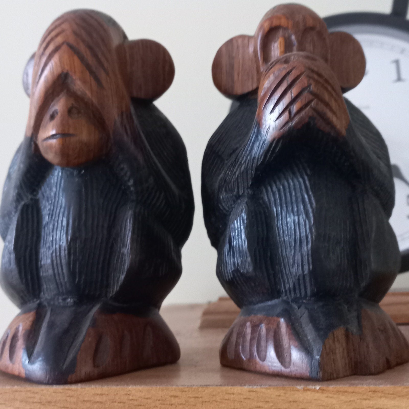 houten aapjes :  horen zien zwijgen, Verzamelen, Ophalen of Verzenden, Gebruikt, Dier