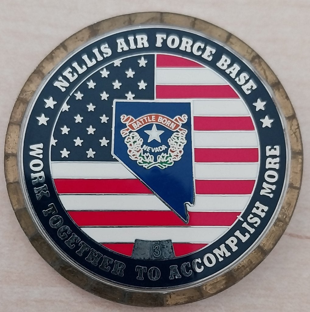 penning coin USA Airforce Nevada 926th mission sup. squadron, Ophalen of Verzenden, Luchtmacht, Nederland, Lintje, Medaille of Wings