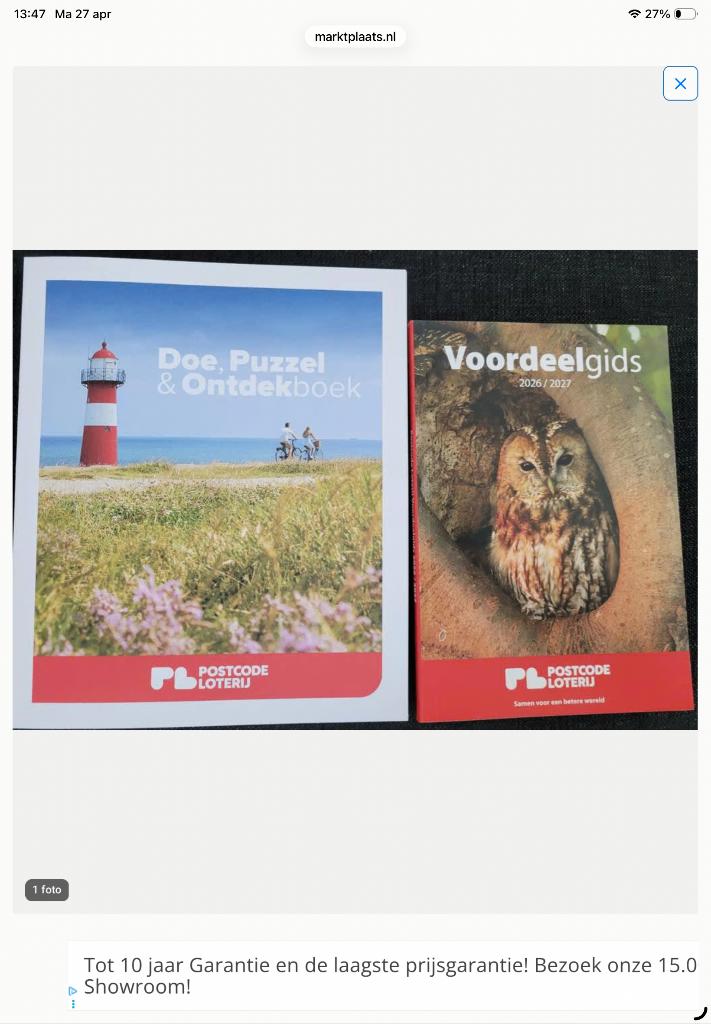 Doe, puzzel & ontdekboek + voordeelgids, postcodeloterij, Drie personen of meer, Kortingsbon