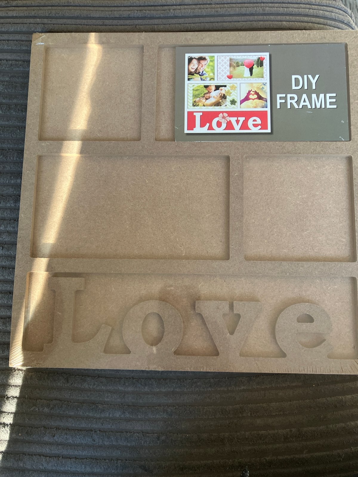 DIY Fotolijst 'Love' - 30x30 cm, Bruin, Nieuw, Met tekst, Hout