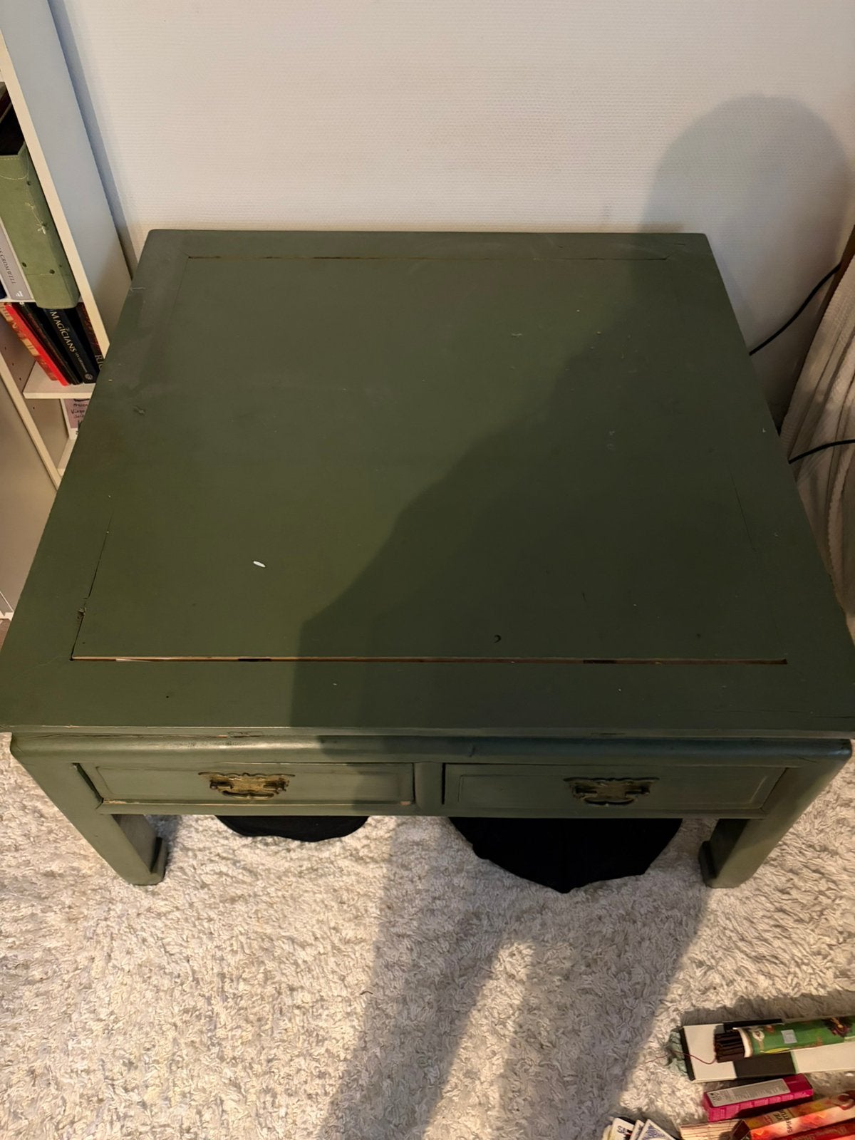 Antieke Chinese salontafel met lades, Ophalen