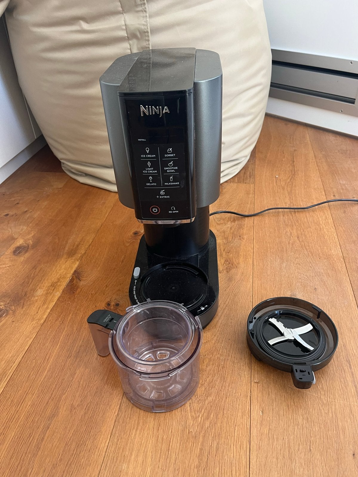 Ninja Creami IJsmachine - Maak zelf ijs, sorbet en meer, Minder dan 1 liter, Ophalen of Verzenden, Gebruikt, 3 snelheden of meer