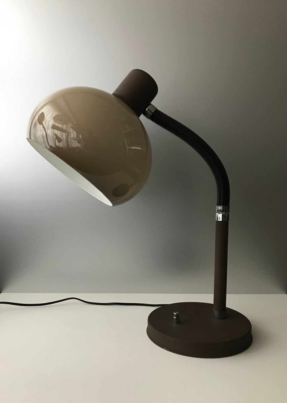 Herda plexiglass table lamp 70s, silence of the lamps vintag, Vintage, Metaal, Gebruikt, Verstelbaar