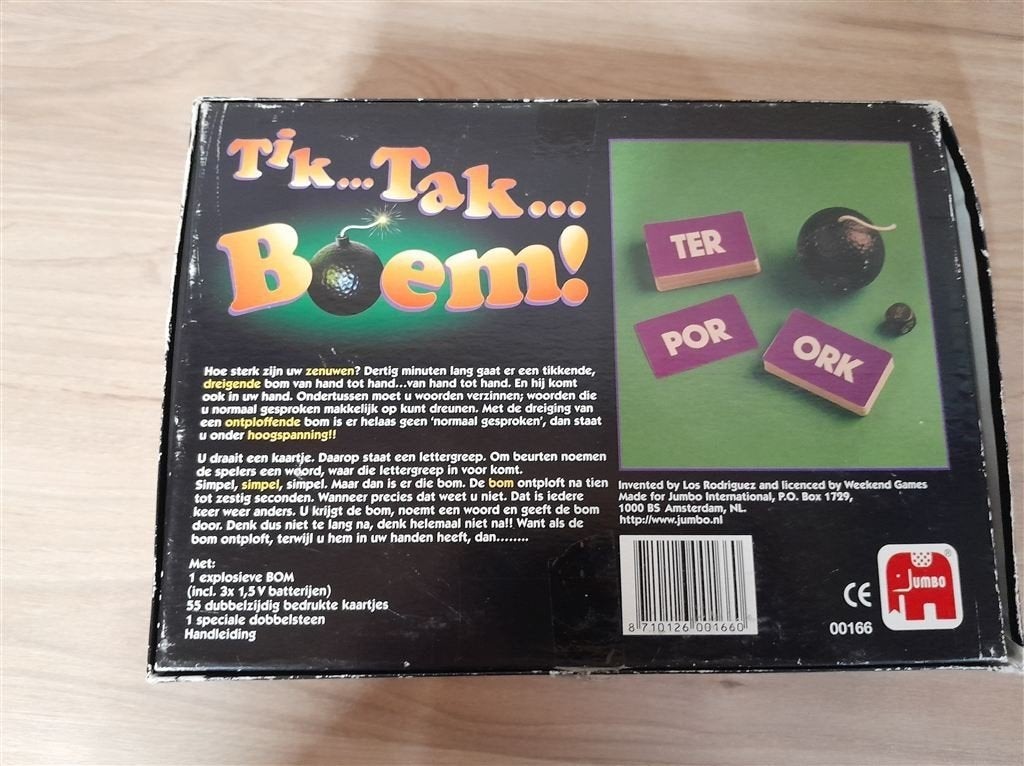 Tik tak boem - een explosief pim pam pet spel - s1444, Hobby en Vrije tijd, Verzenden, Zo goed als nieuw