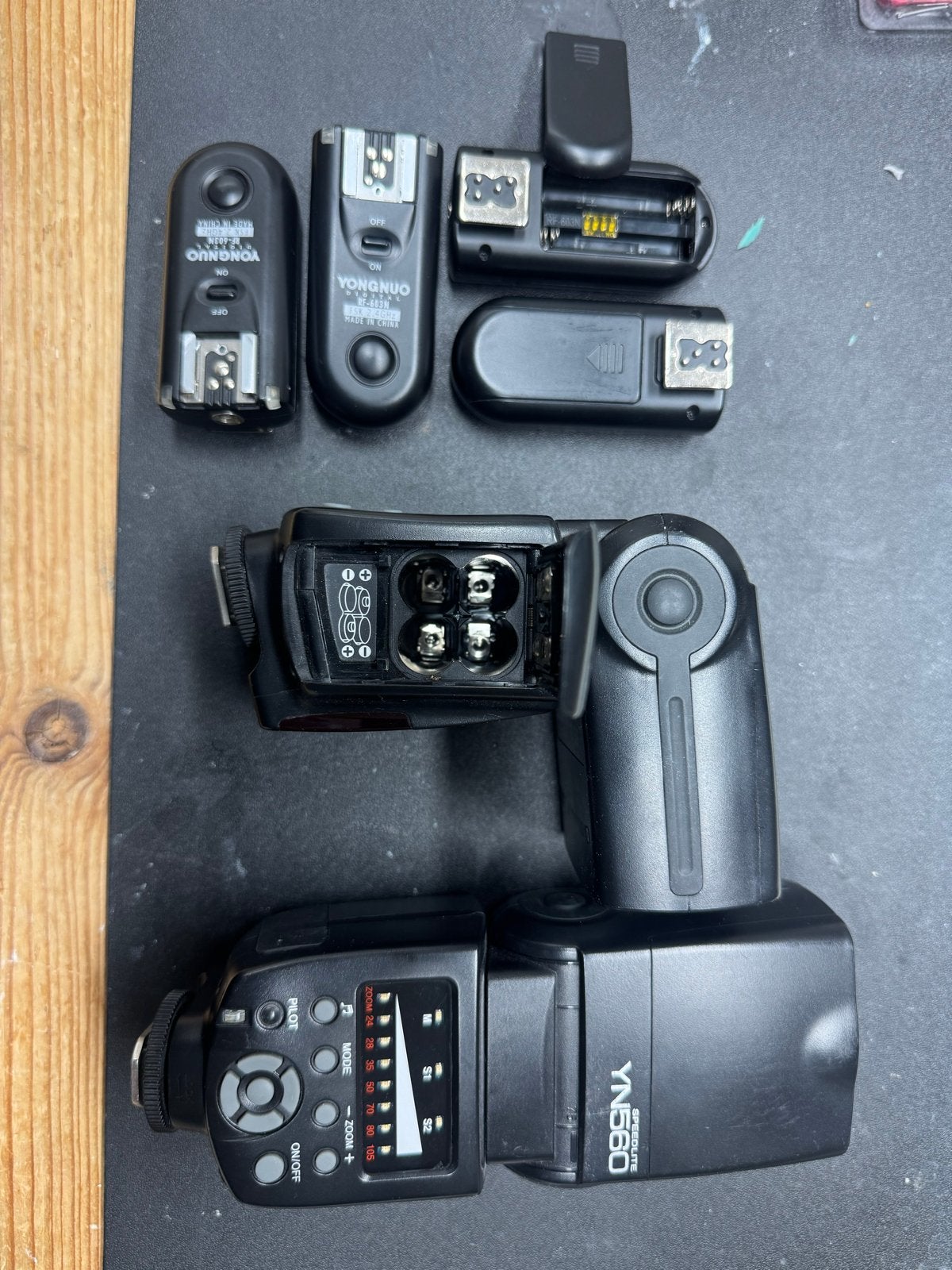 2x Yongnuo Speedlite YN560 + 4x RF-603N triggers, Nikon, Gebruikt, Yongnuo, Externe flitser