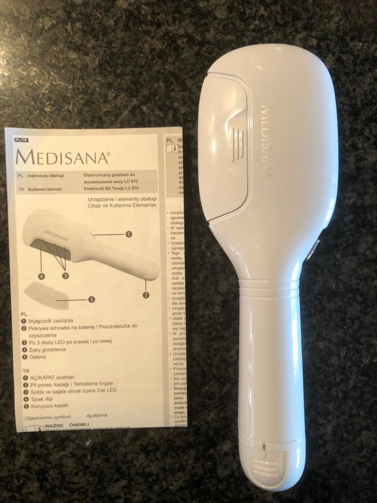 Medisana elektrische luizenkam LC 870 - Gebruikt, Ophalen of Verzenden, Gebruikt, Haarverzorging