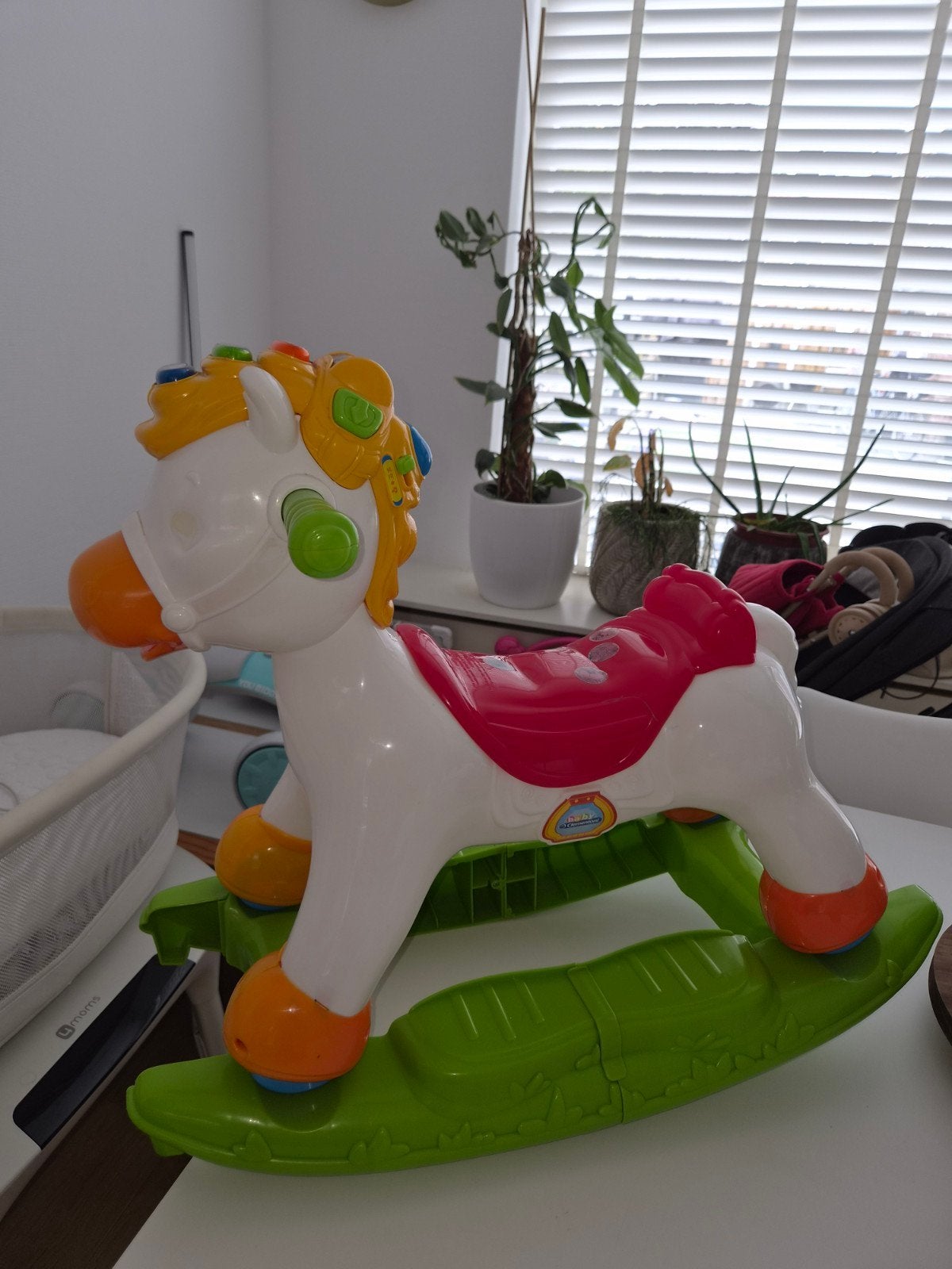 Clementoni Baby Schommelpaard met geluid en wieltjes, Ophalen, Gebruikt, Overige typen, Met wieltjes