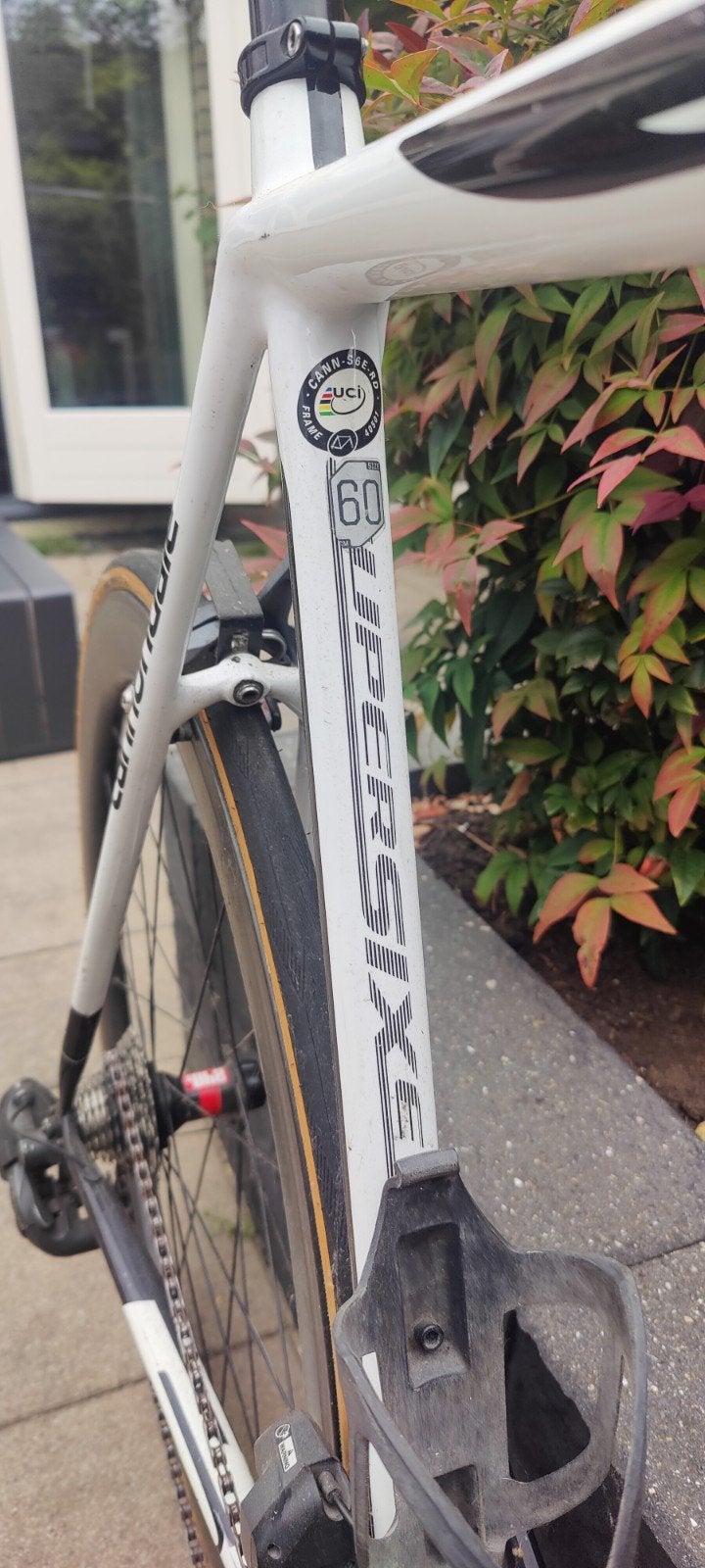 Cannondale Evo Supersix, kleur wit/zwart, frame maat 60, Fietsen en Brommers, Gebruikt, Velgrem, 56 cm of meer, Overige maten