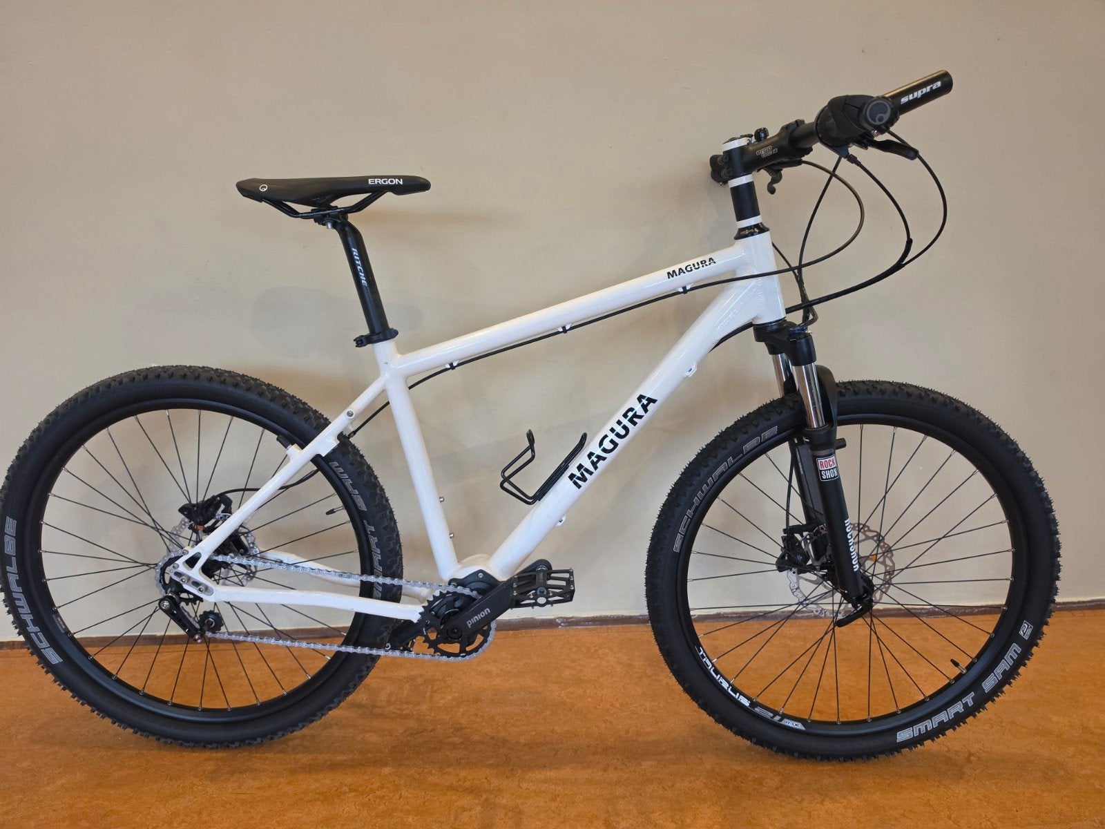 MTB met Pinion 12 versnellingen en Shimano schijfremmen, Fietsen en Brommers, 45 tot 49 cm, Zo goed als nieuw, Schijfrem, Ophalen