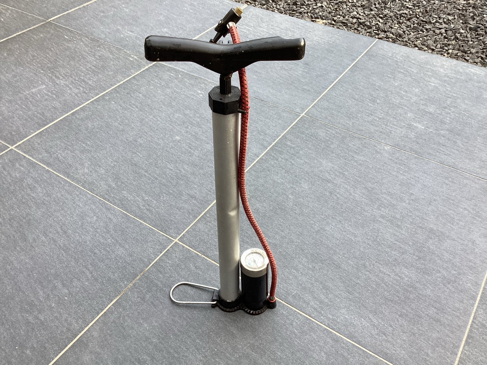 Fietspomp met drukmeter - Gebruikt, Ophalen, Drukmeter, Gebruikt