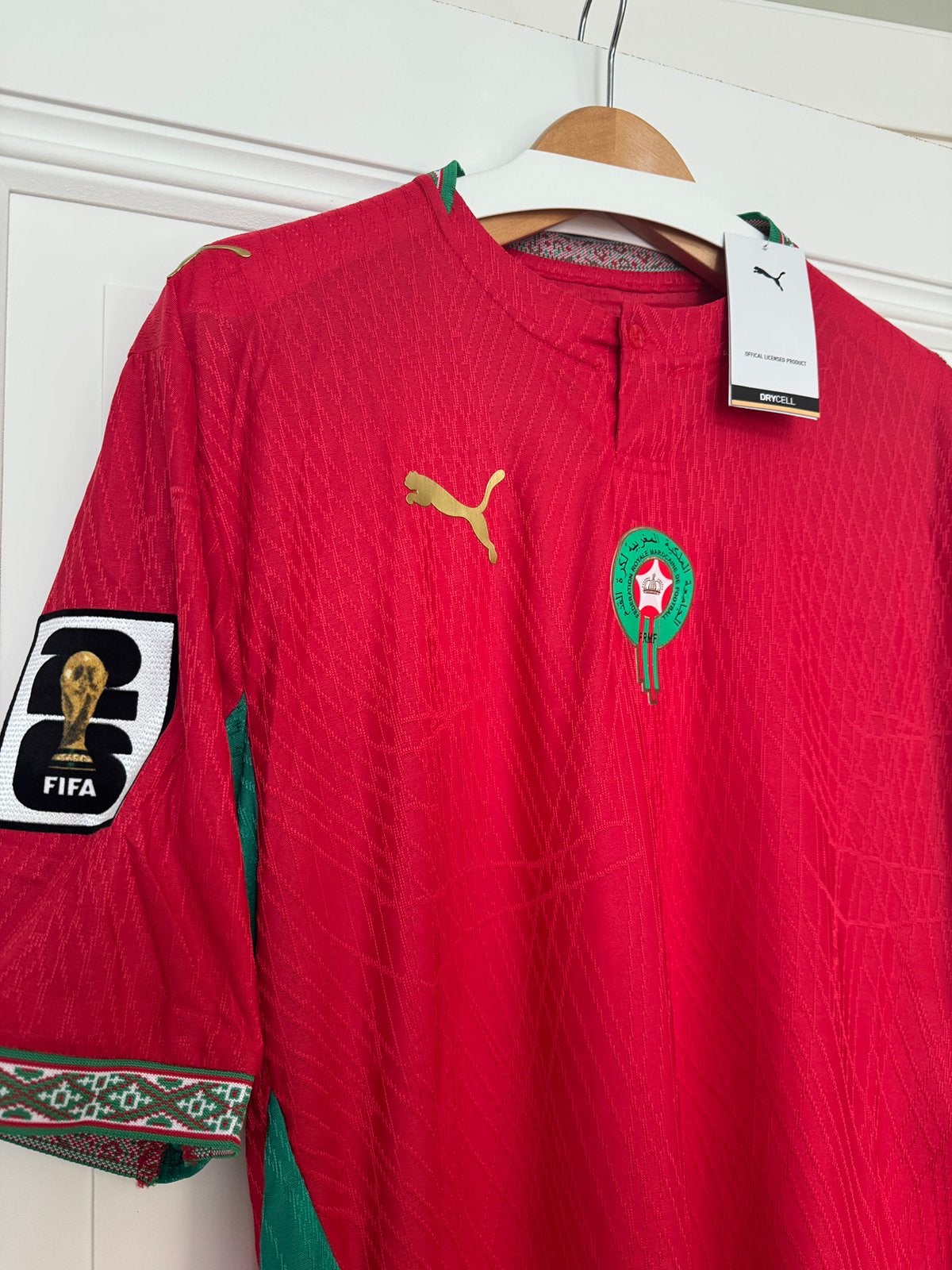 Officieel WK 2026 Marokkaans Puma Players Shirt, Ophalen of Verzenden, Voetbal, Rood, Maat 56/58 (XL)