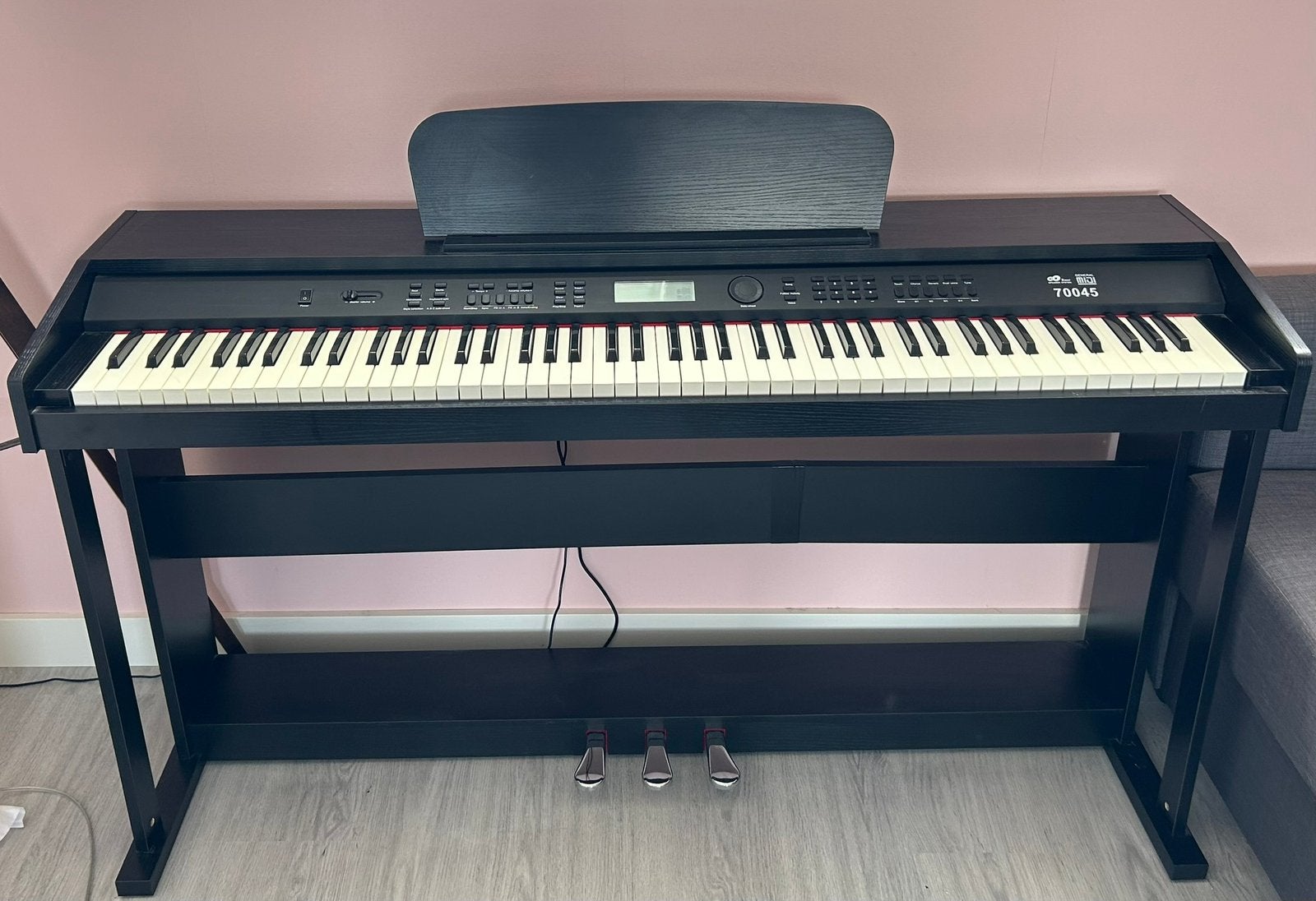 Digitale Piano 88 Toetsen | 3 Pedalen | Inclusief Pianobank, Muziek en Instrumenten, Ophalen, Zwart, Digitaal, Zo goed als nieuw
