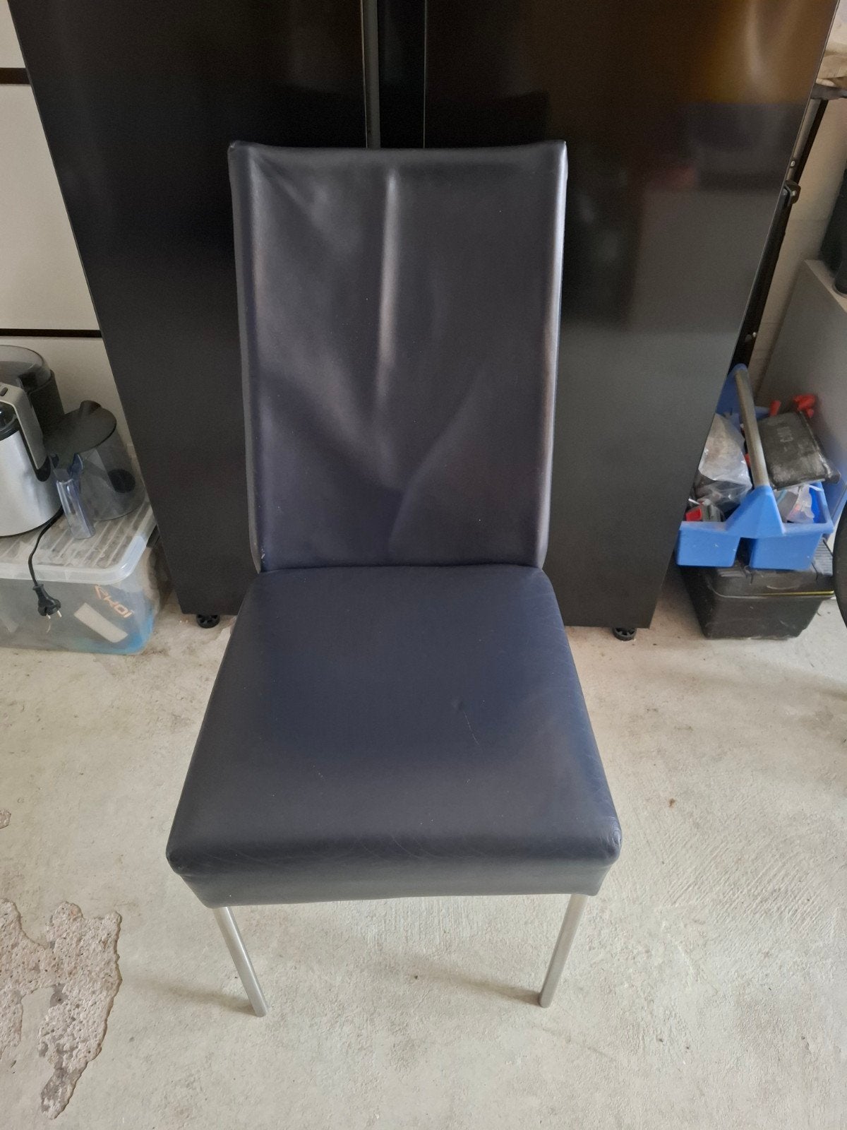6 stoelen gratis af te halen, Huis en Inrichting, Stoelen, Ophalen, Gebruikt, Zwart, Vijf, Zes of meer stoelen