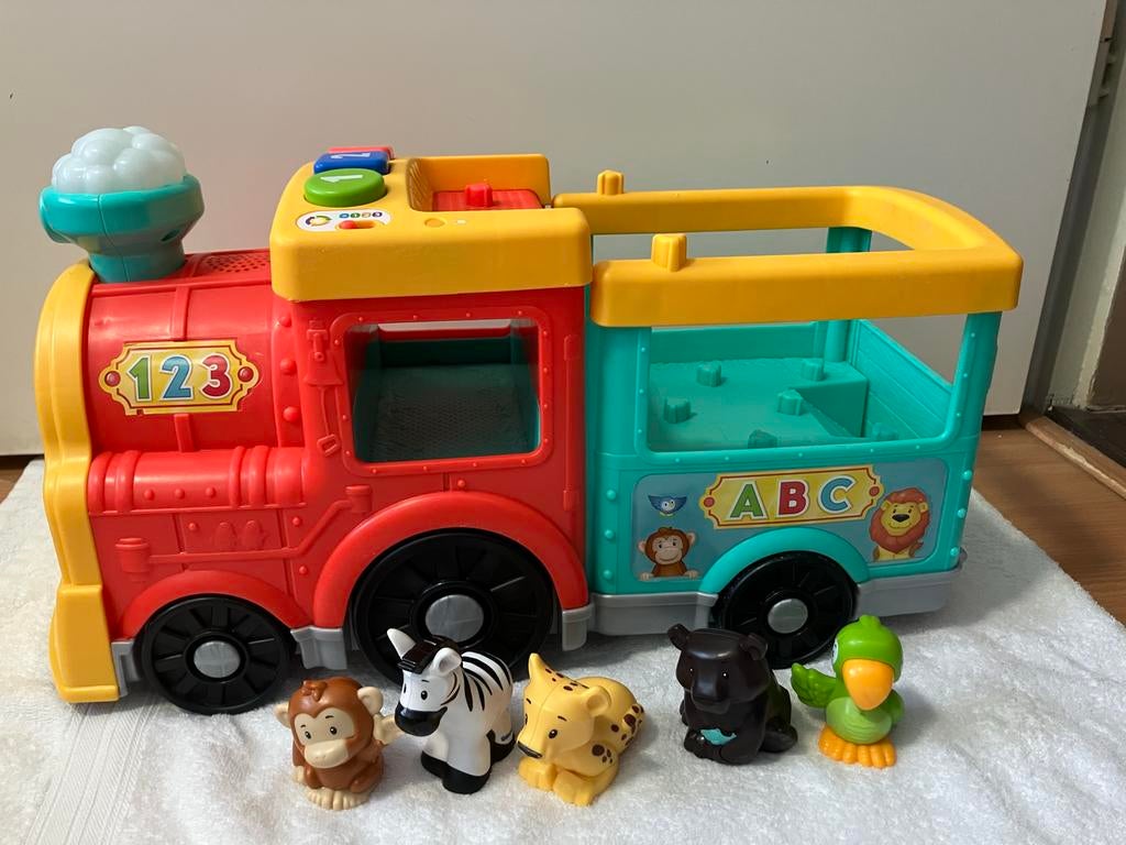 Fisher-Price trein met geluid en licht ABC dierentrein, Kinderen en Baby's, Speelgoed | Fisher-Price, Ophalen of Verzenden, Zo goed als nieuw