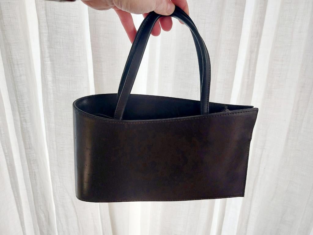 Dolce donkerbruin clutch handtas leer Alielle Zeist, Sieraden, Tassen en Uiterlijk, Tassen | Damestassen, Ophalen of Verzenden