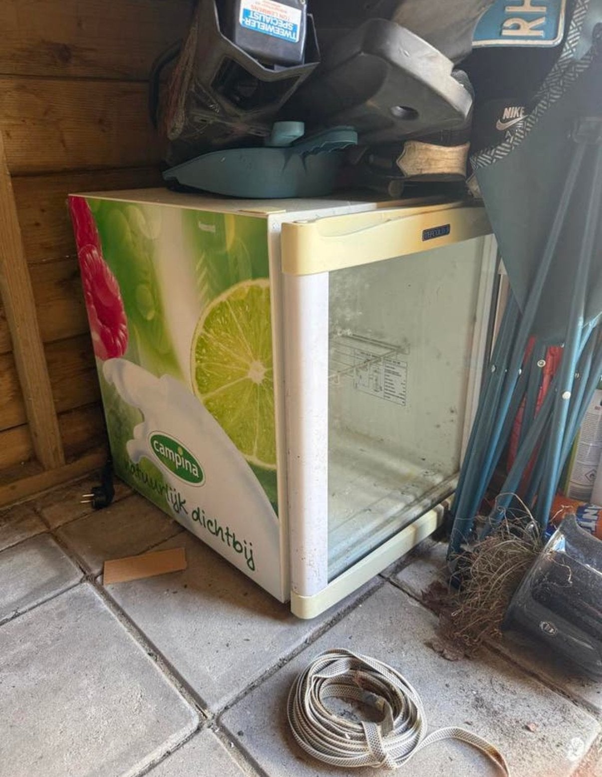 Campina koelkast glazen deur, Witgoed en Apparatuur, Thuistaps, Zo goed als nieuw, Overige merken, Ophalen