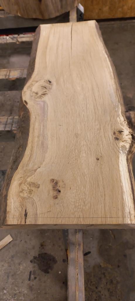 Eiken boomstamblad wastafelblad vensterbank wandplank, Ophalen of Verzenden, Nieuw