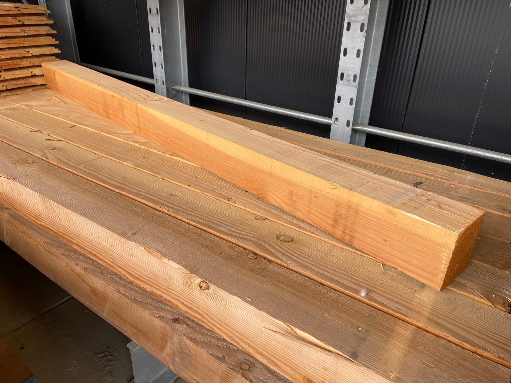 Douglas paal 15x15x250 cm ruw (Op is Op) - J&W 153, Tuin en Terras, Palen, Balken en Planken, Ophalen, Nieuw, 180 tot 250 cm, Palen