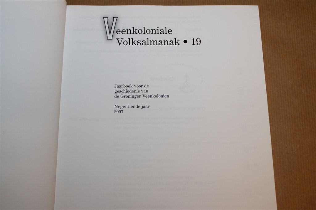 Veenkoloniale Volksalmanak 19 — Groningen 2007, Ophalen of Verzenden, Gelezen