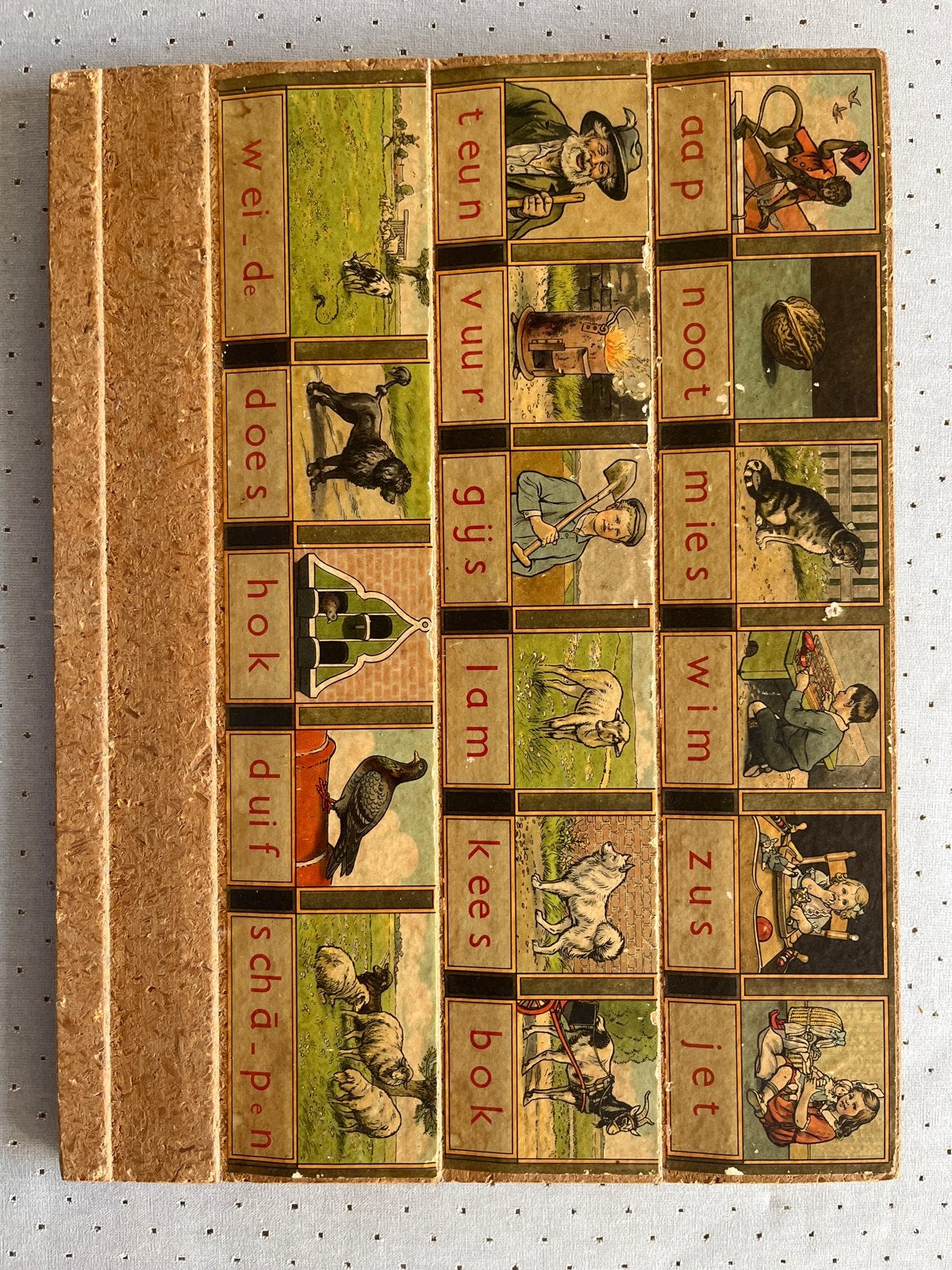 Vintage Nederlands ABC-boekje met dieren en woorden, Ophalen