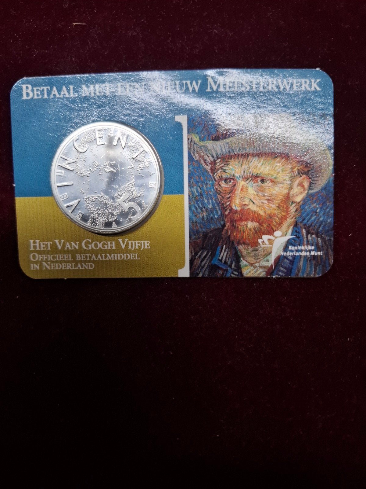 Het Van Gogh Vijfje - Zilveren €5,- munt, Postzegels en Munten, Munten | Nederland, Koningin Beatrix, Zilver, Euro's, Ophalen of Verzenden