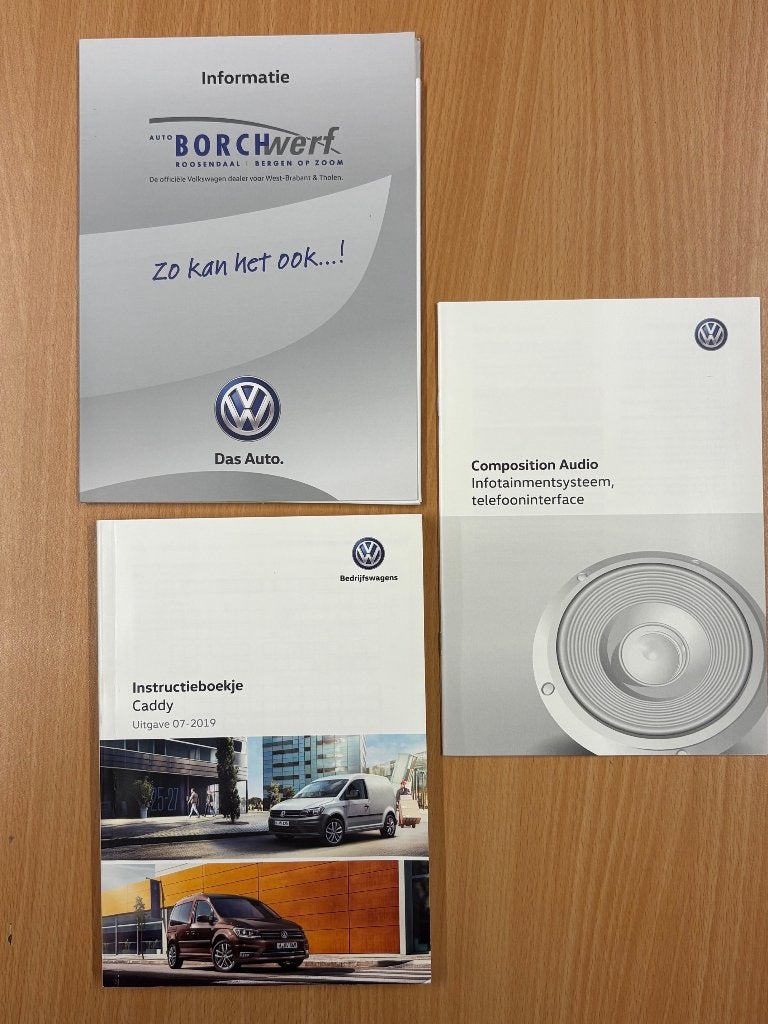 Boordmap + Instructieboekjes Volkswagen Caddy 2019, Ophalen of Verzenden