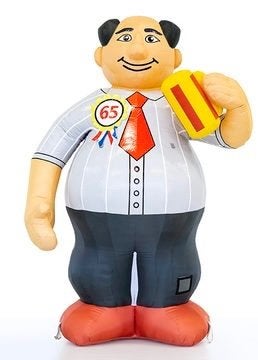 abraham dikke gezellige meneer opblaasfiguur te huur feest, Ophalen, Zo goed als nieuw, Abraham of Sarah