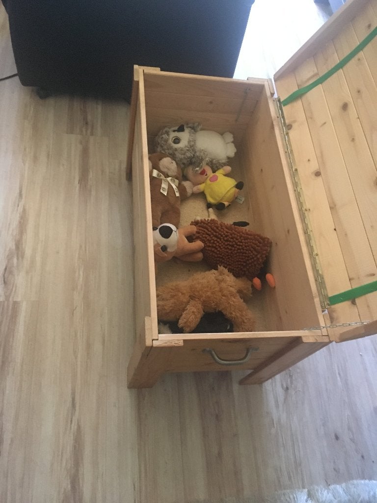 grenen houten speelgoed-kist, Ophalen, Minder dan 50 cm, Gebruikt, 50 tot 100 cm