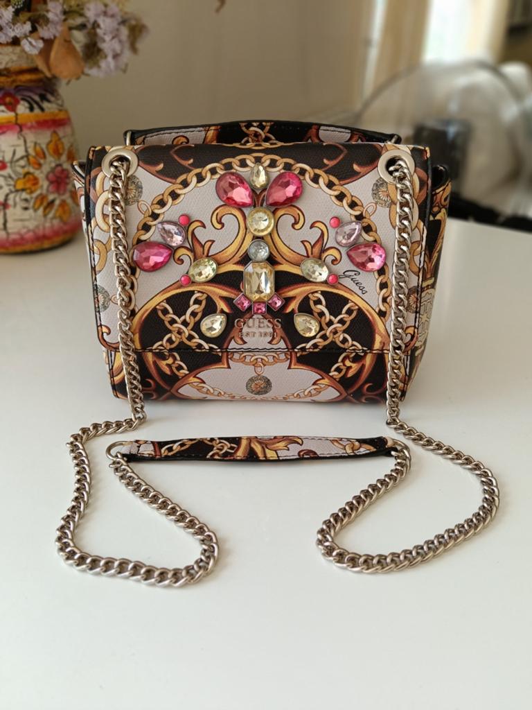 Guess Tas Baroque Stijl, nieuw, met Gekleurde Steentjes, Ophalen of Verzenden, Nieuw, Handtas
