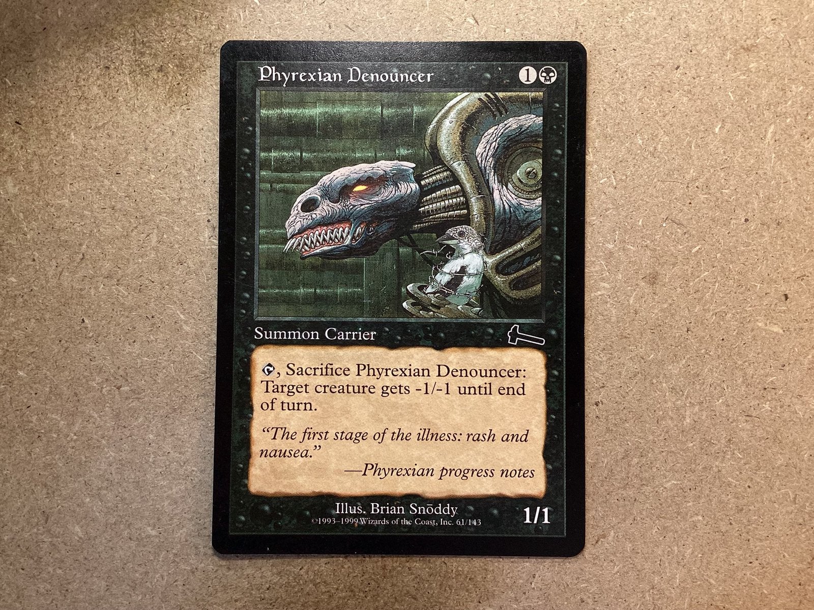 1x Phyrexian Denouncer [061/143] (Excellent), Ophalen of Verzenden, Zo goed als nieuw, Losse kaart