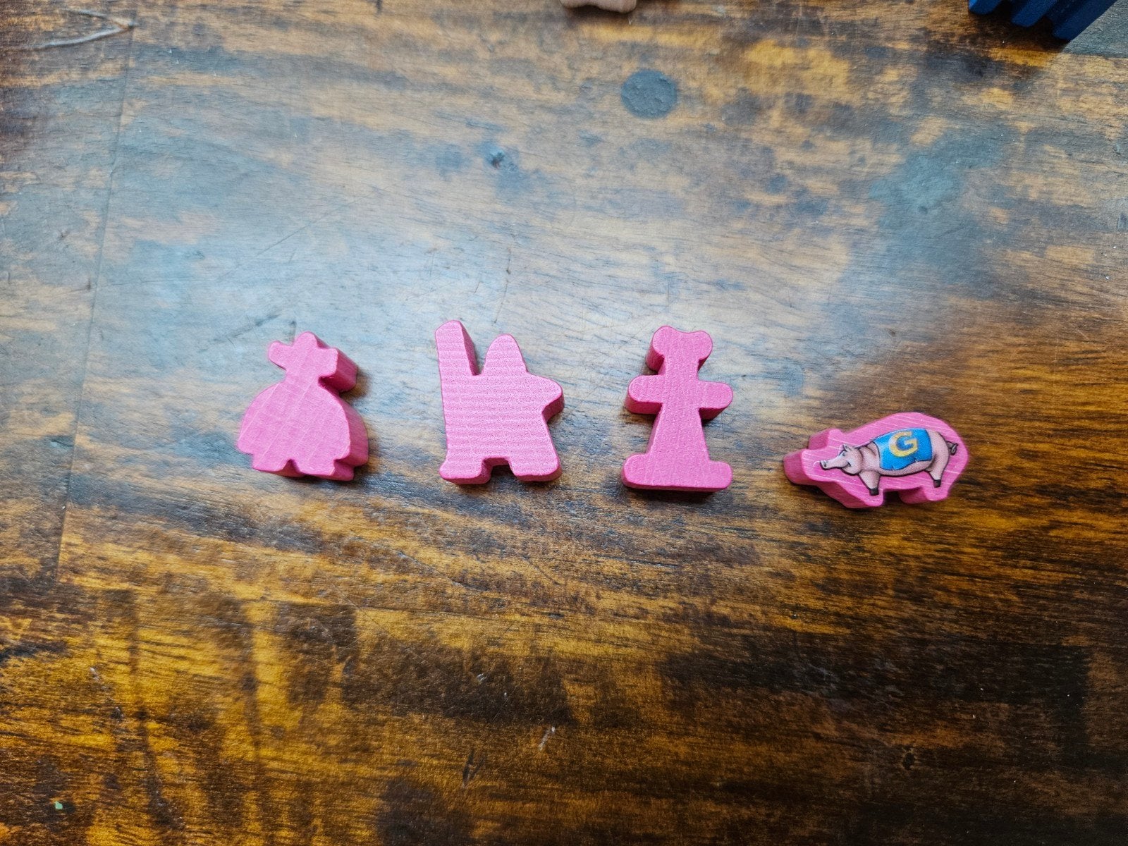 Carcassonne figuurtjes - roze uitbreiding, Ophalen of Verzenden, Gebruikt