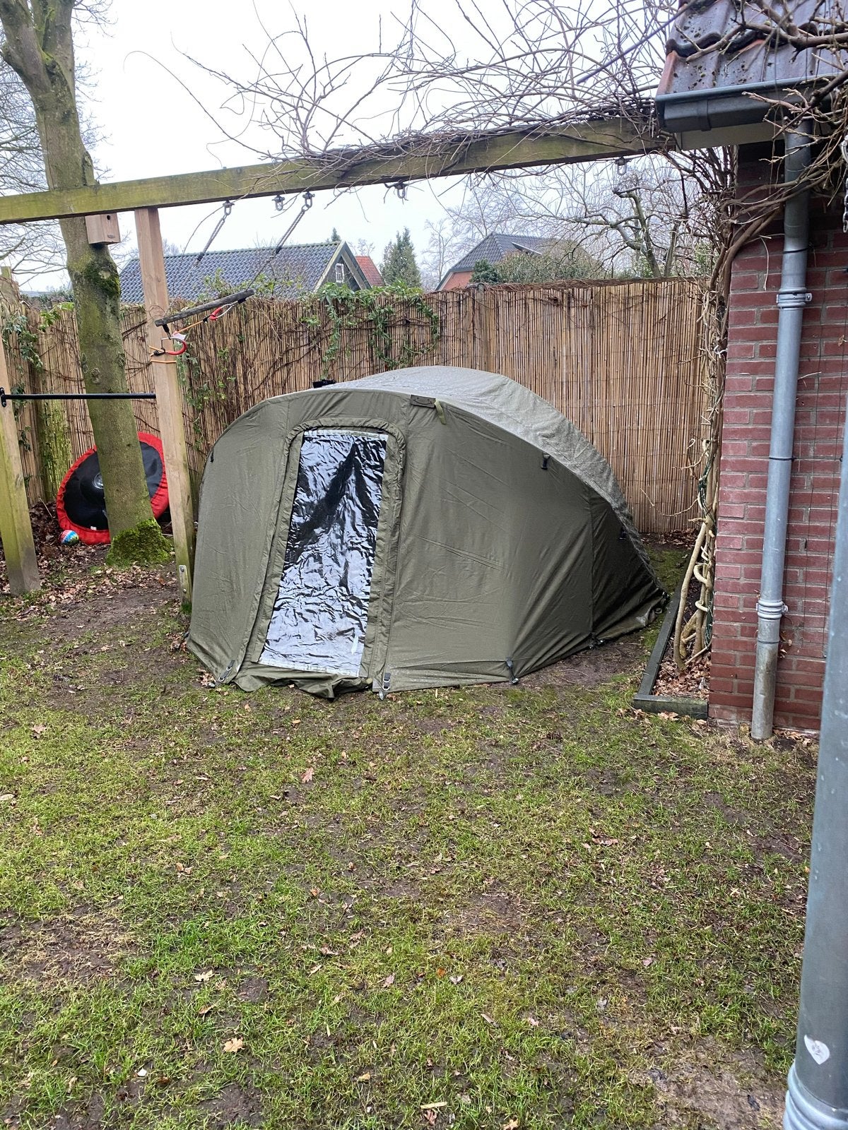 Fox Eclips 2-man bivvy incl winterskin, grondzeil, haringen, Caravans en Kamperen, Ophalen, Zo goed als nieuw, Tot en met 3
