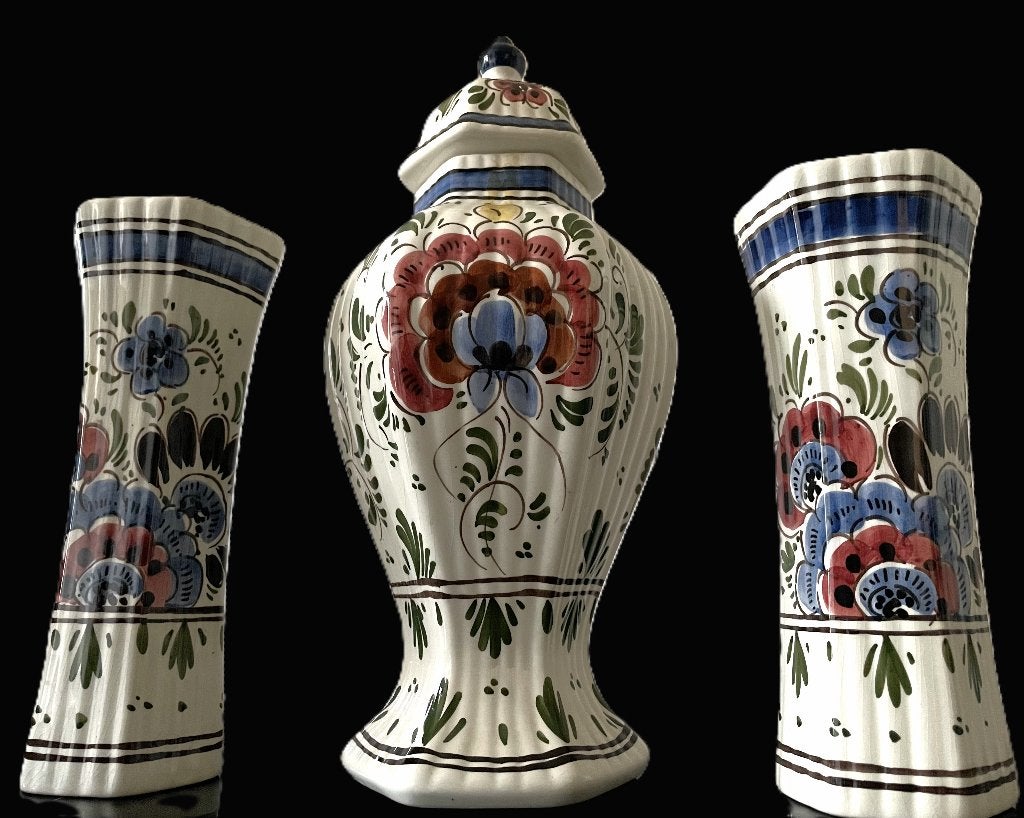 Handpainted kaststel vazen, Antiek en Kunst, Verzenden