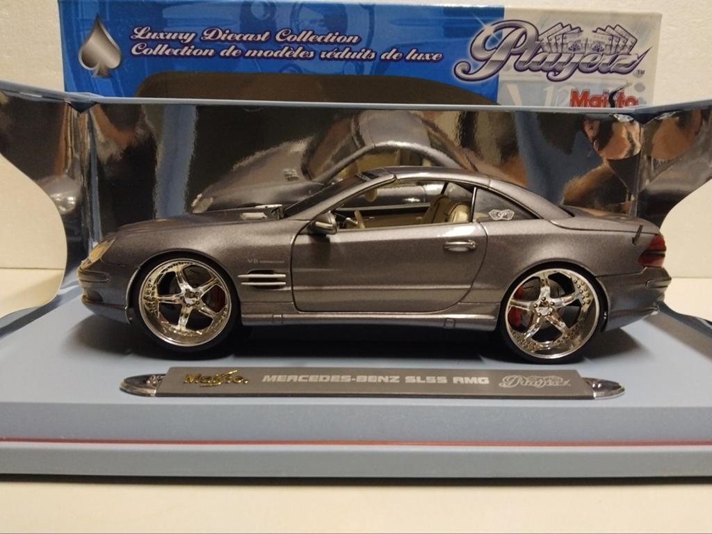 Mercedes Benz SL 55 dark grey Playerz metal 1:18 KRD, Hobby en Vrije tijd, Modelauto's | 1:18, Ophalen of Verzenden, Zo goed als nieuw