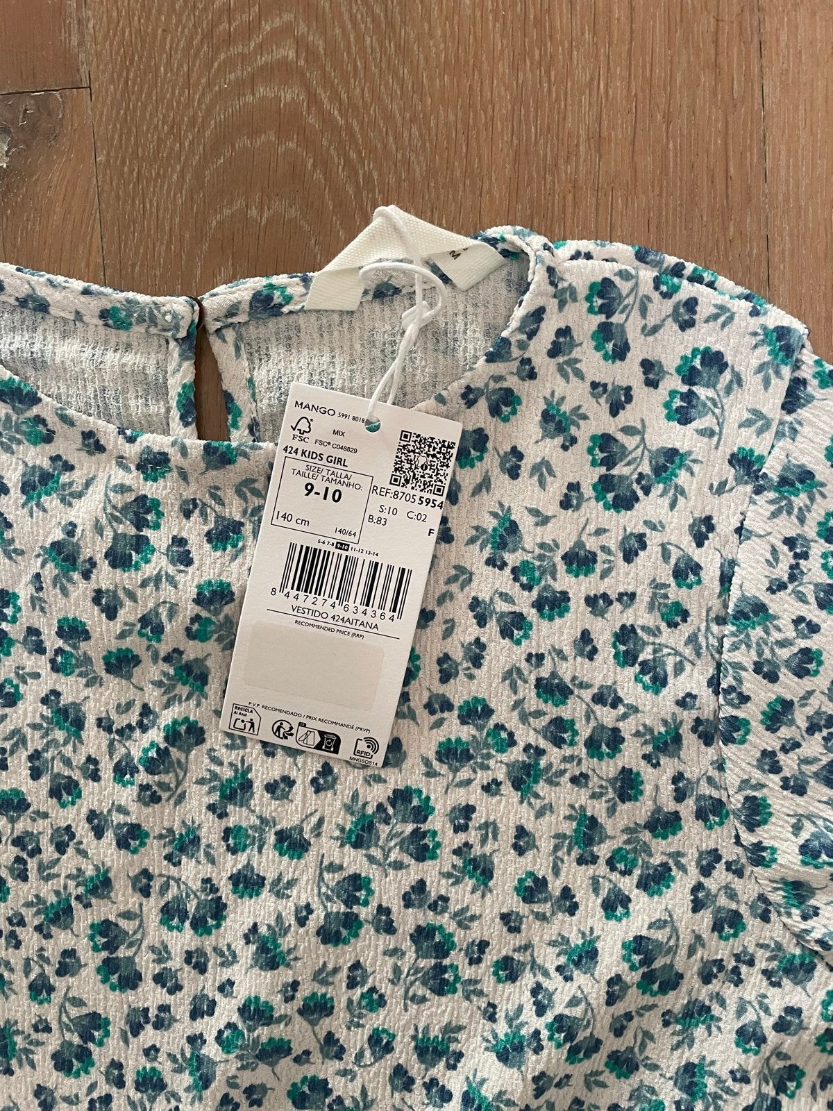 Nieuwe Mango Kids jurk bloemenprint maat 140 (9-10 jaar), Ophalen of Verzenden, Nieuw, Meisje