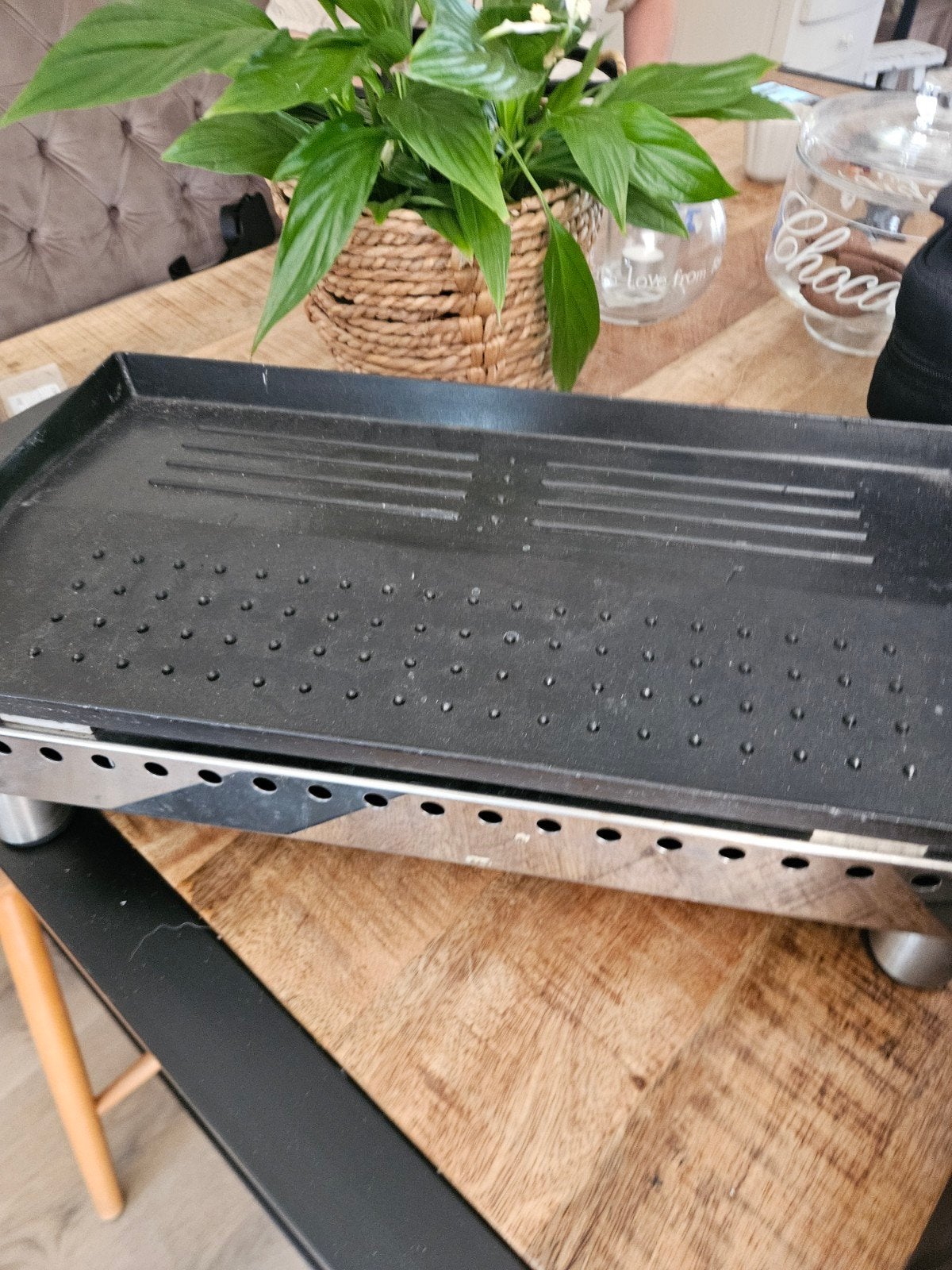 Hendi Fun Cooker - Gas BBQ/Grillplaat, Witgoed en Apparatuur, Gourmetstellen, Ophalen, Gebruikt, 4 t/m 7 personen