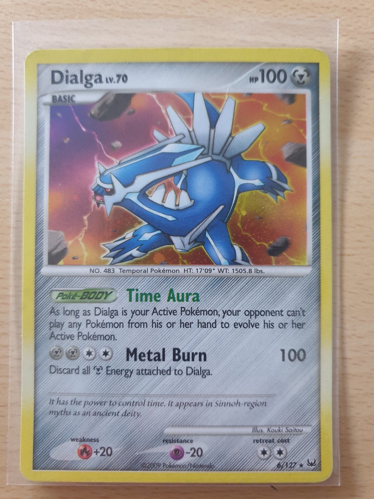 Pokémon kaart Dialga Lv.70 holo Platinum, Hobby en Vrije tijd, Ophalen of Verzenden, Gebruikt, Losse kaart