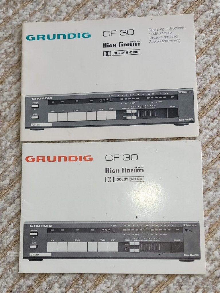 Grundig CF 30 handleiding gebruiksaanwijzing, Ophalen of Verzenden, Overige merken