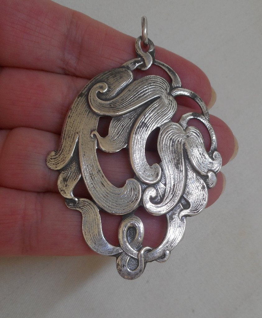Zilveren Art Nouveau hanger Alex Meijer nr.134, Verzenden, Gebruikt, Zilver, Zilver