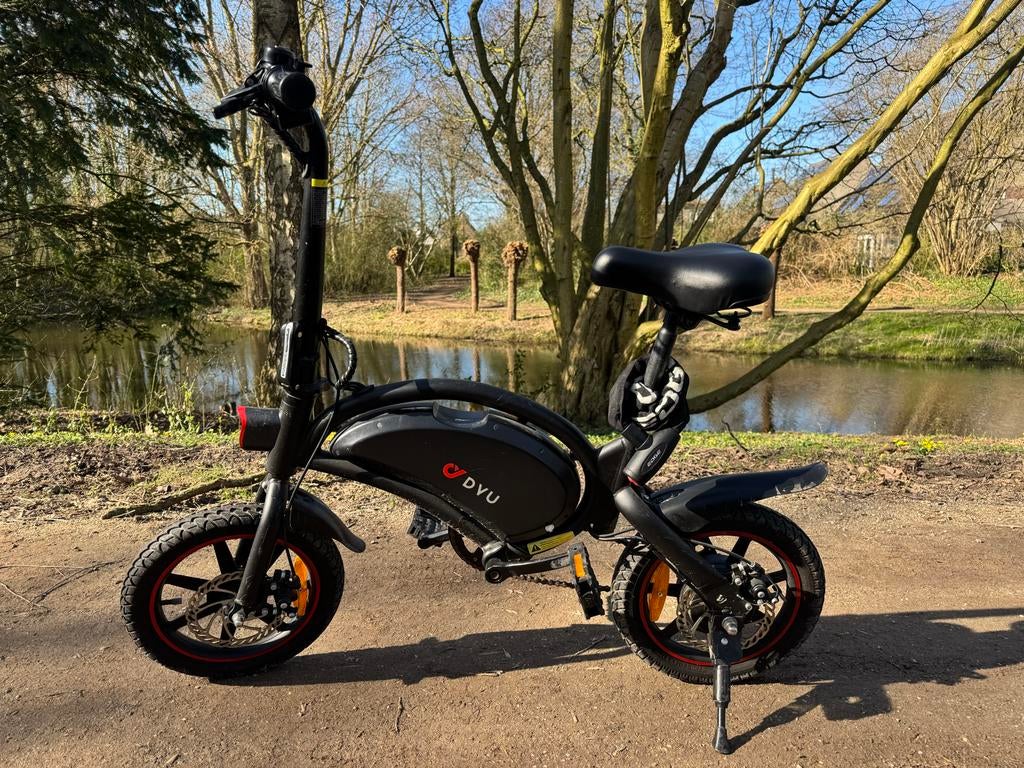DYU D3F 14 inch elektrische vouwfiets–250w–25 km per uur, Ophalen, Zo goed als nieuw, Minder dan 30 km per accu, Overige merken
