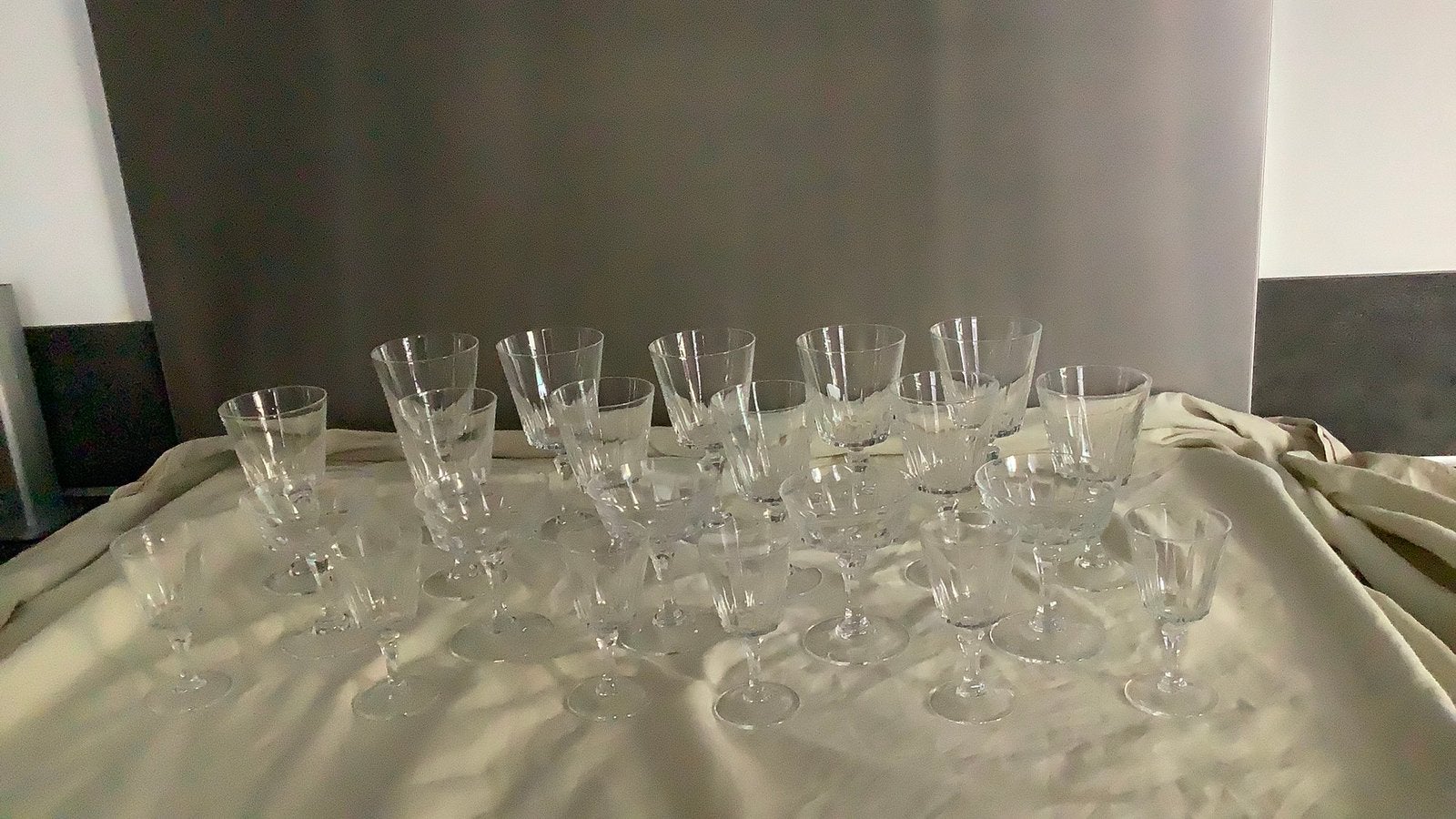 Verschillende kristal glazen meer dan 45 jaar oud, Antiek en Kunst, Antiek | Glas en Kristal, Ophalen of Verzenden