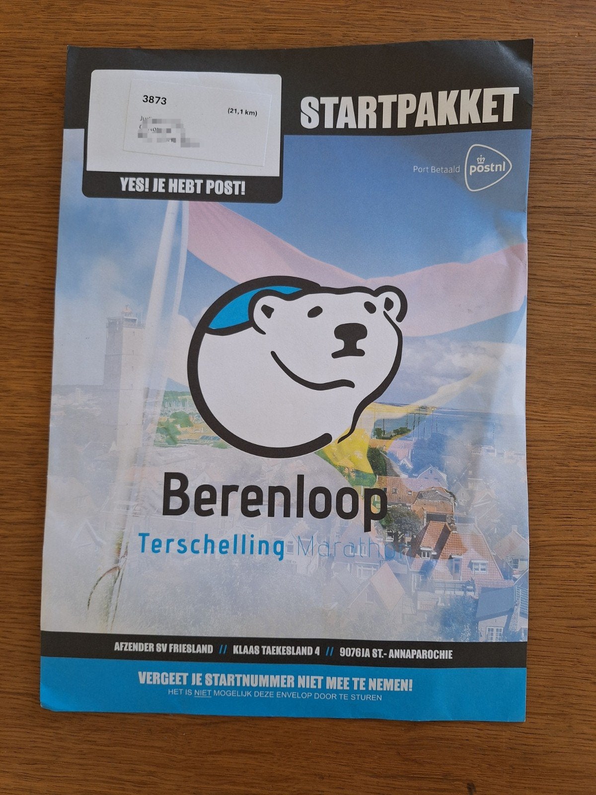 Startbewijs voor de Berenloop (halve marathon), Twee personen, November