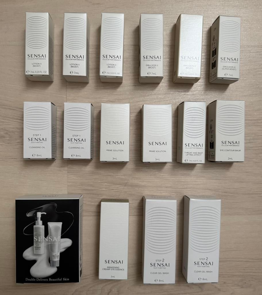 Sensai pakket met crème, oogcreme, lotion en reiniging, Verzenden, Nieuw, Gehele gezicht, Verzorging
