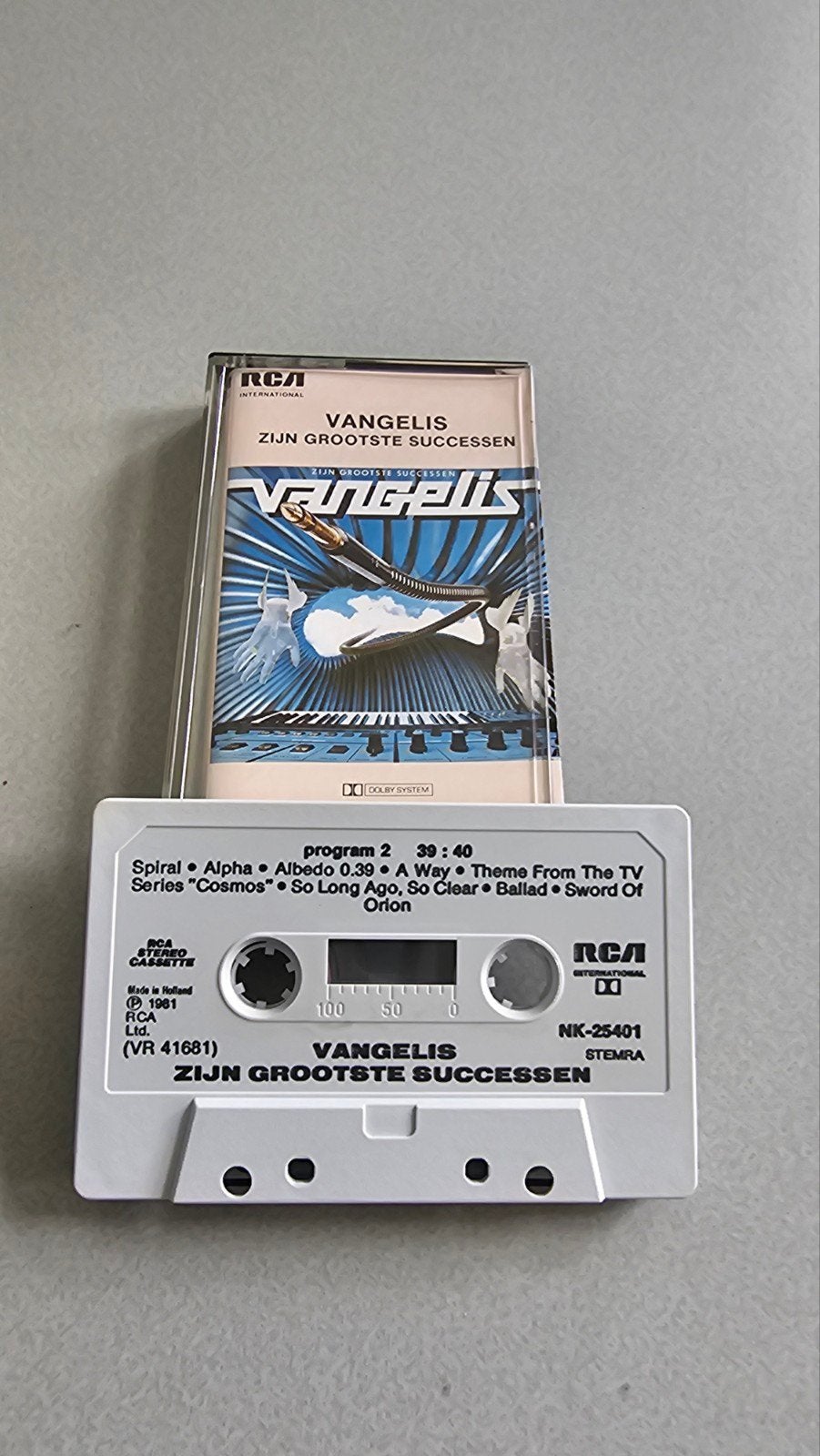 Vangelis - Zijn Grootste Successen Cassettebandje, Gebruikt, Filmmuziek en Soundtracks, 1 bandje, Ophalen of Verzenden