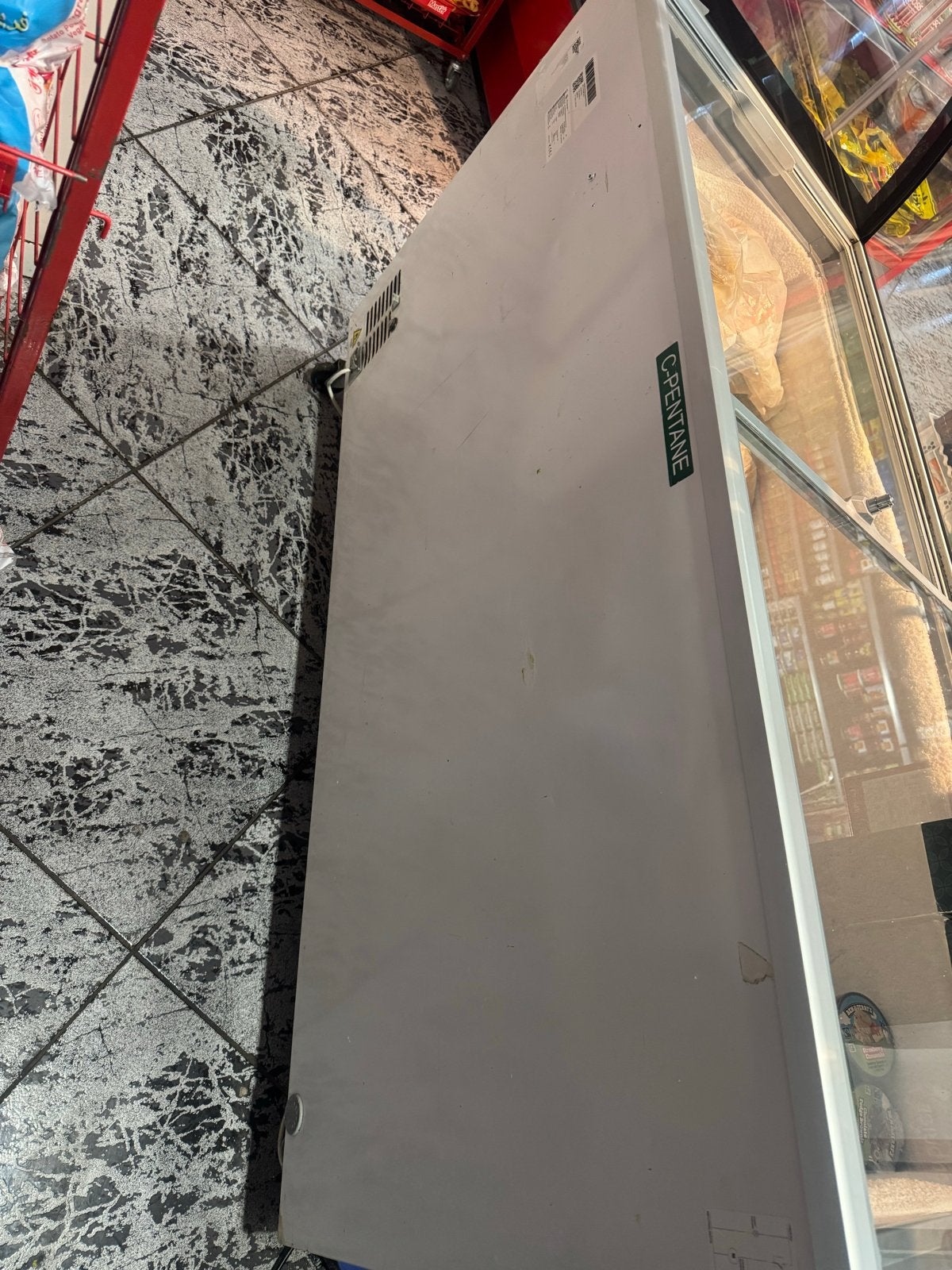 Vrieskist met glazen schuifdeksel - Ideaal voor winkel, 90 cm of meer, Vrieskist, Gebruikt, Minder dan 85 cm