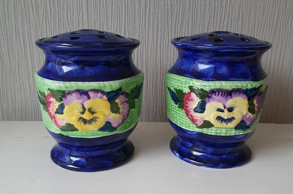 Twee "Pique fleur" vazen van Maling Pottery Engeland 1930, Antiek en Kunst, Ophalen of Verzenden