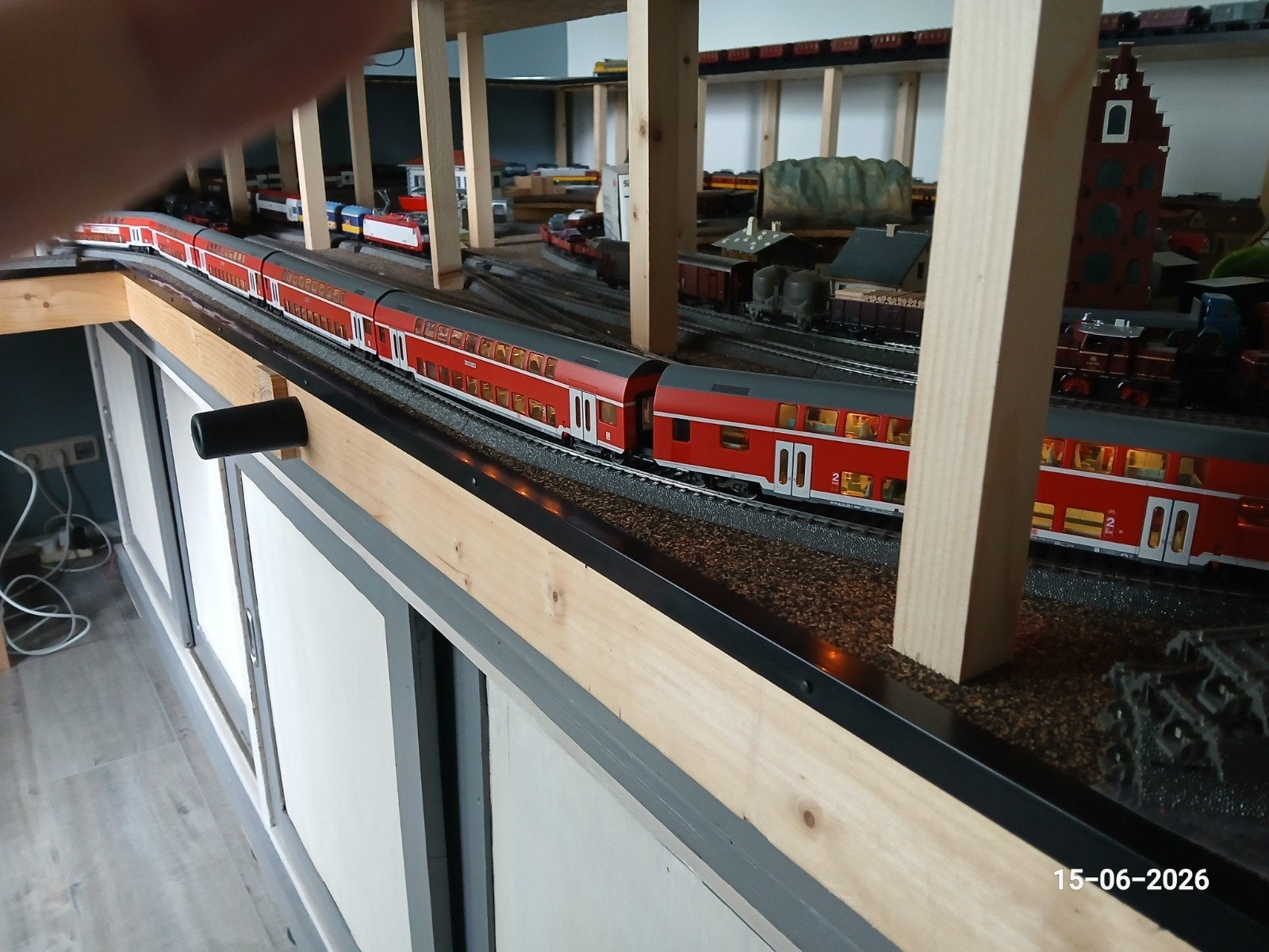 Märklin loc 83443 en 6 dubbeldekkers, Wisselstroom, Ophalen of Verzenden, Märklin, Gebruikt
